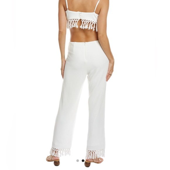 SAYLOR STERLING FRINGE RIB KNIT JUMPSUIT - Picture 2 of 5